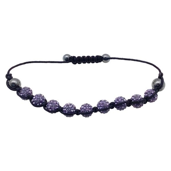 Macrame Shamballa Slider Bracelet - Picture 6 of 15